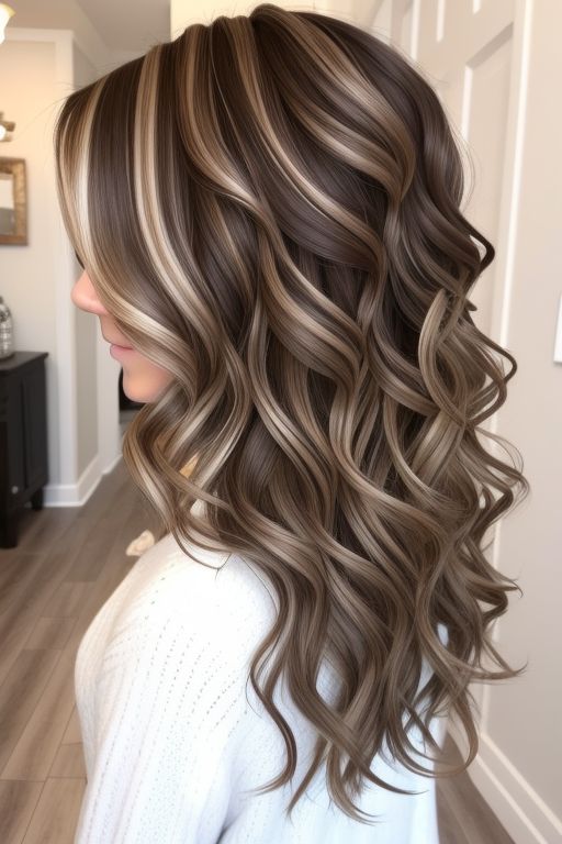 Layered Hair with Highlights