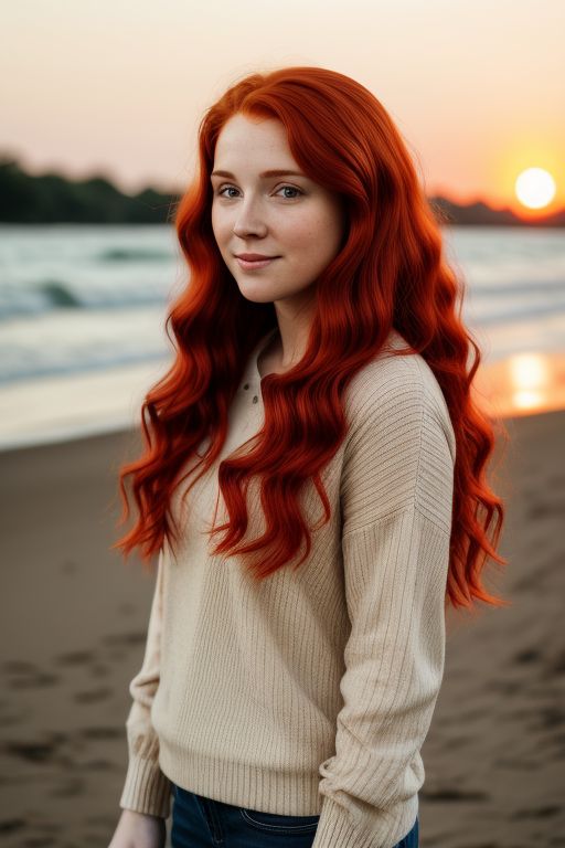 Classic Waves for Natural Red Hair Women