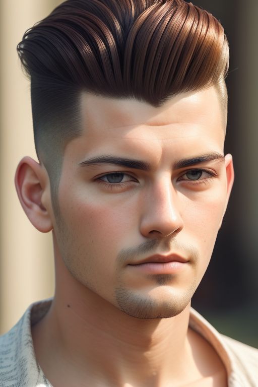 Classic Temple Fade with Pompadour