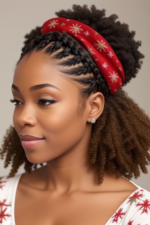 Natural Curls with Festive Headband