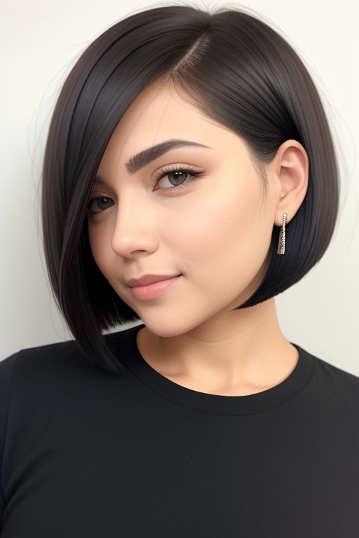 Sleek Bob for Round Faces