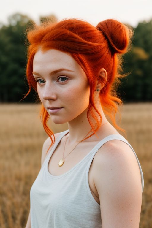 Red Heads with Messy Bun