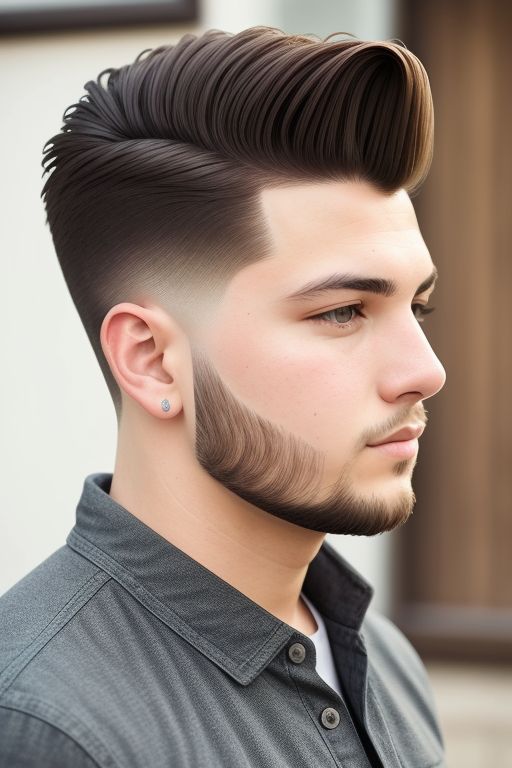 Pompadour for Round Faces