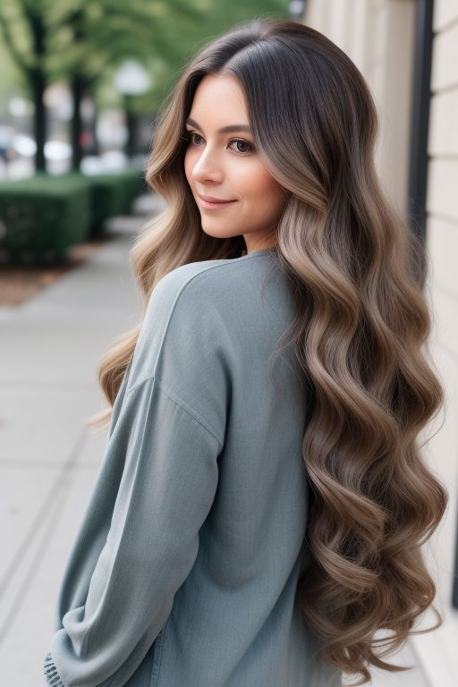 Long Hair Blowout with Waves