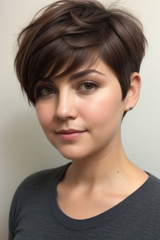 Choppy Pixie for Round Faces