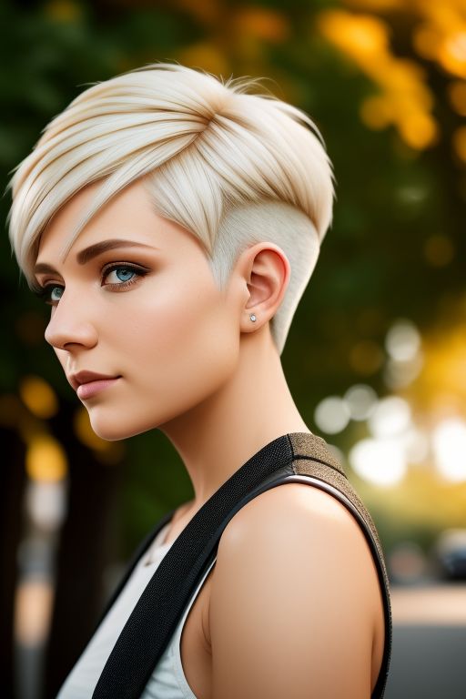 Ash Blonde Pixie Cut