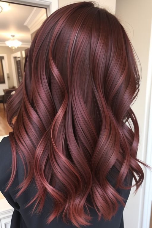 Burgundy Brown Balayage