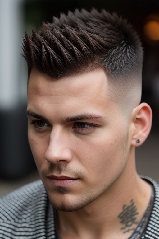 Temple Fade with Faux Hawk