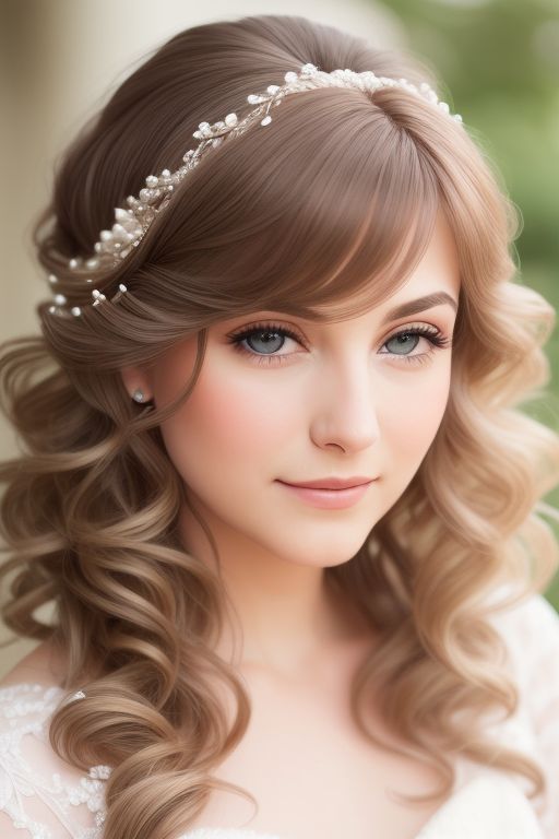 Soft Romantic Waves: Bridal Hair Down with a Natural Touch