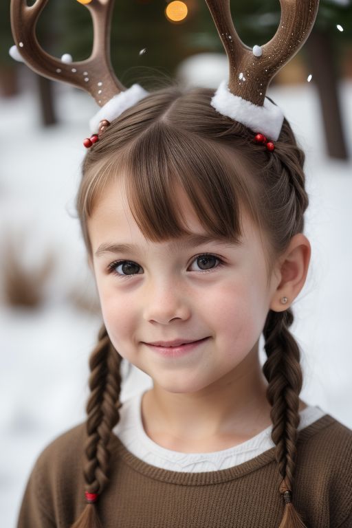 Reindeer Antlers Hairdo