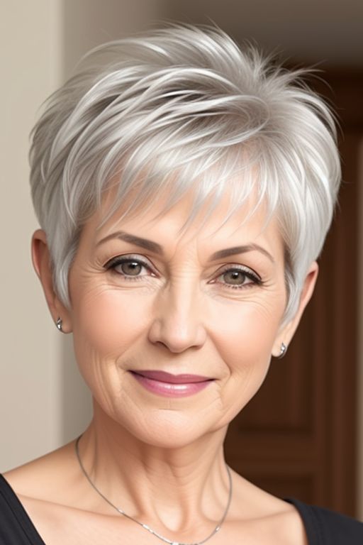 Silver Pixie Cut