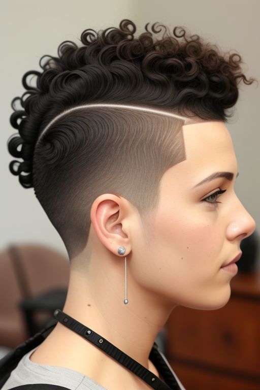 Curly Mohawk with Undercut