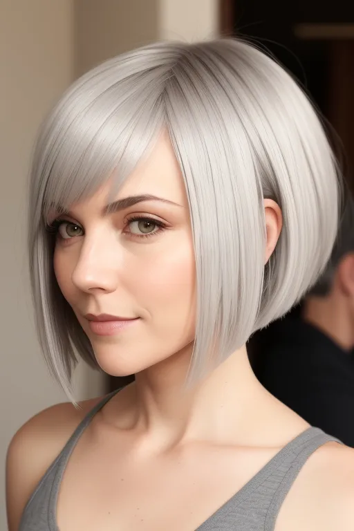 Asymmetrical Grey Bob