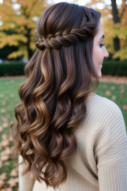 Half-Up Half-Down with Curls