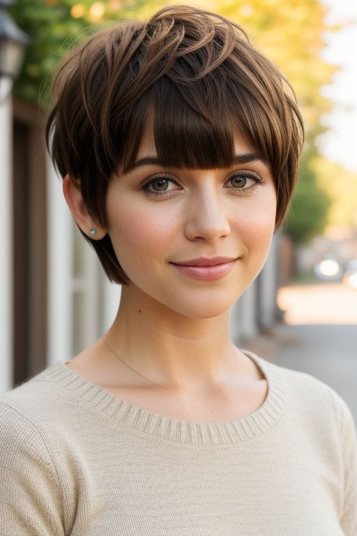 Pixie Cut with Bangs