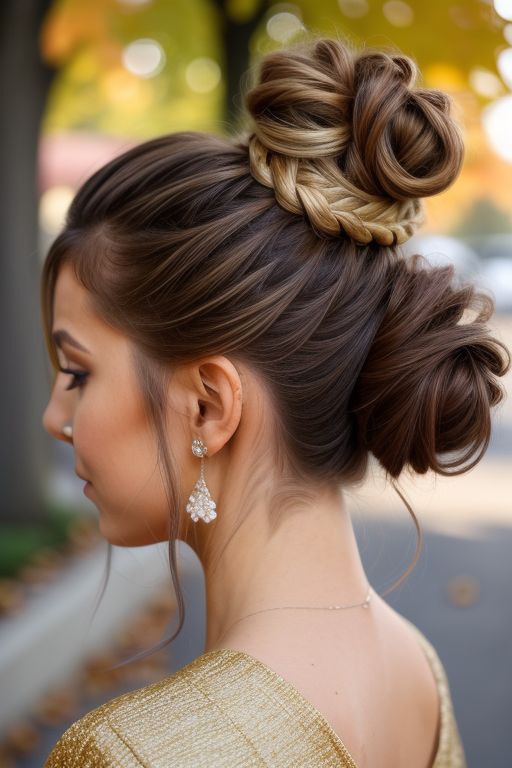  Messy Bun with a Twist