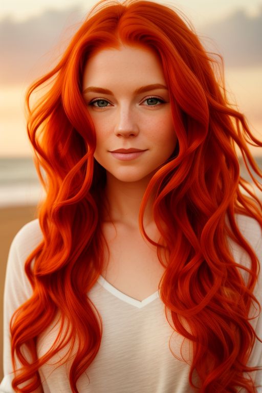 Ginger Hair with Beachy Waves