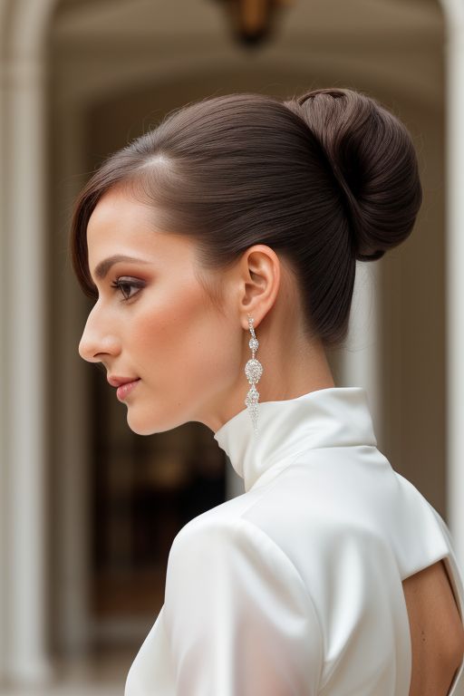 Sleek High Ponytail: A Bold Bridal Statement