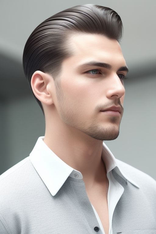 Slicked Back Blowout Haircut for Men's