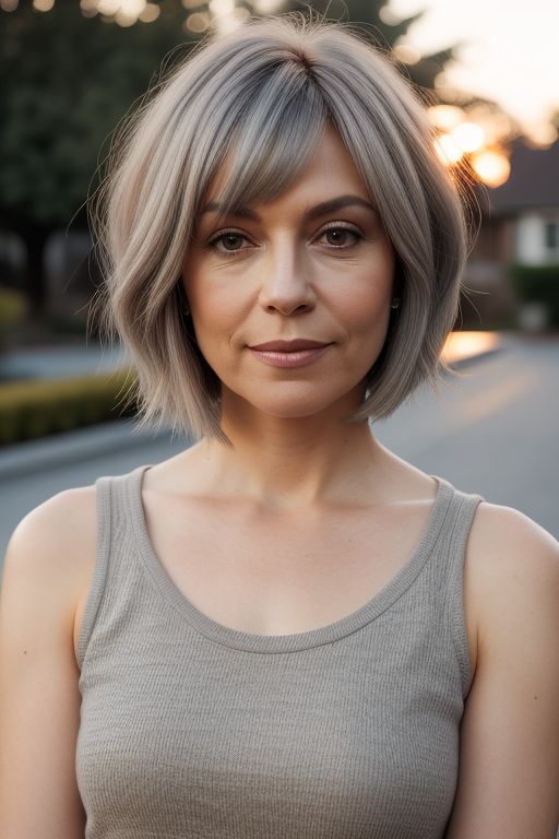 Blunt Grey Bob