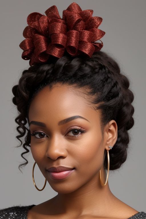 Curly Updo with Decorative Pins