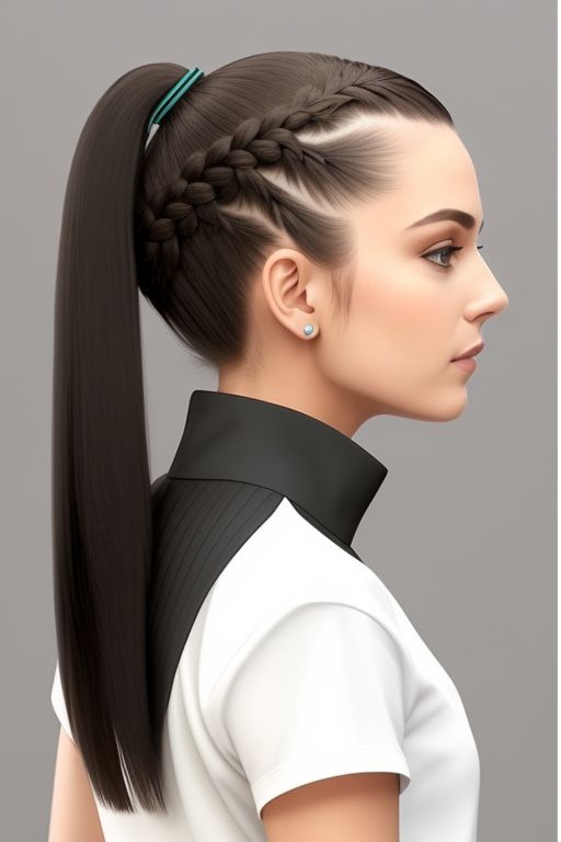 Sleek Ponytail with Braided Accents