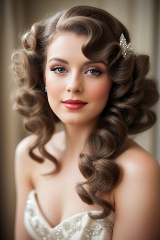 Vintage Glamour Curls: Old Hollywood-Inspired Look