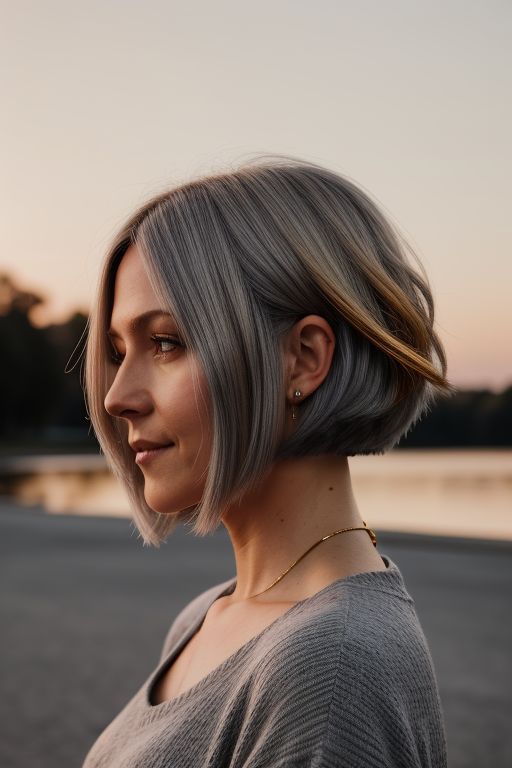 Graduated Grey Bob