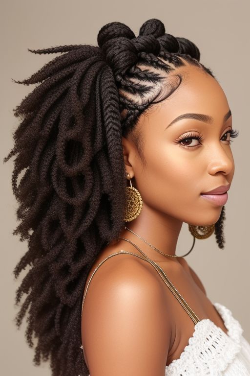 Crochet Braids with Holiday Accessories