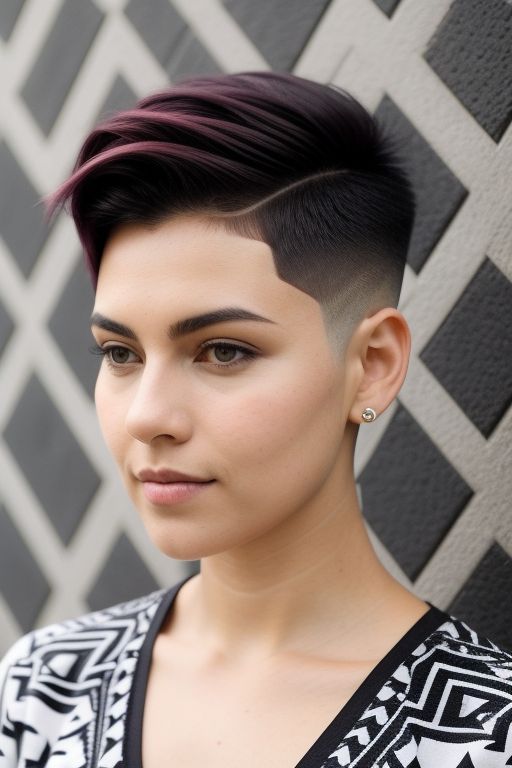 Bold Undercut with Geometric Patterns